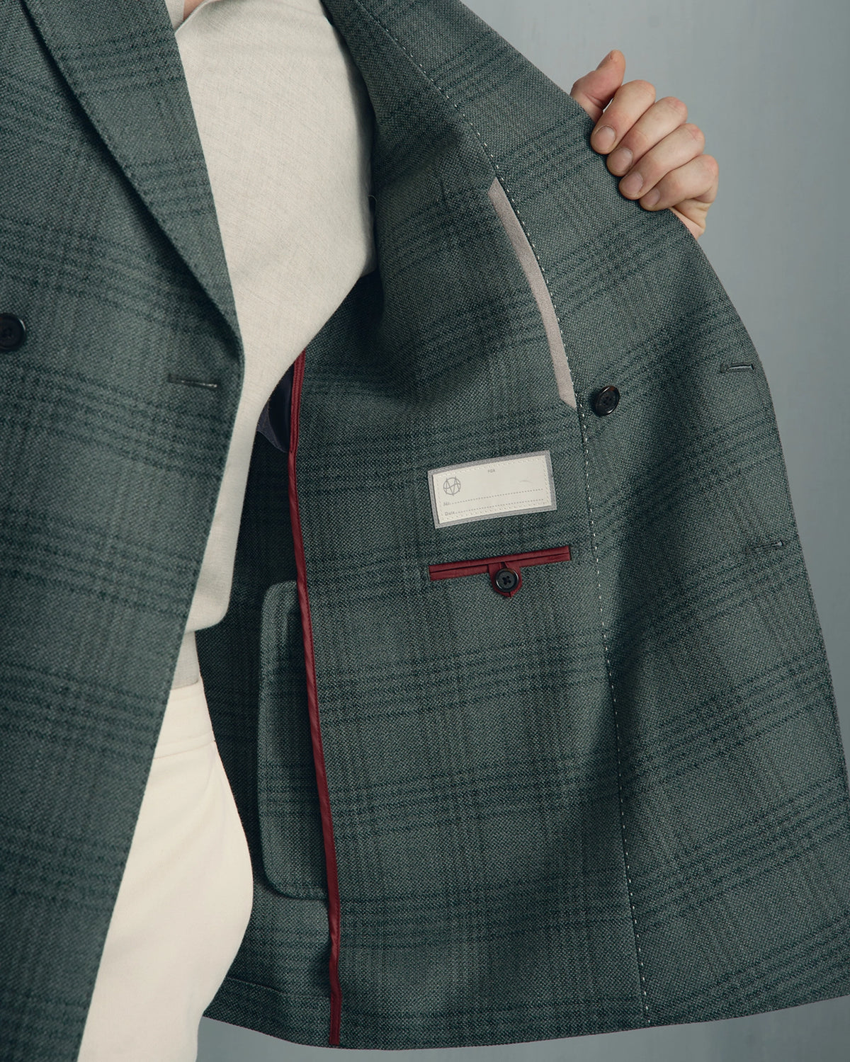 Linate Saxony Wool Check Jacket - Linate Saxony Wool Check Jacket Sage