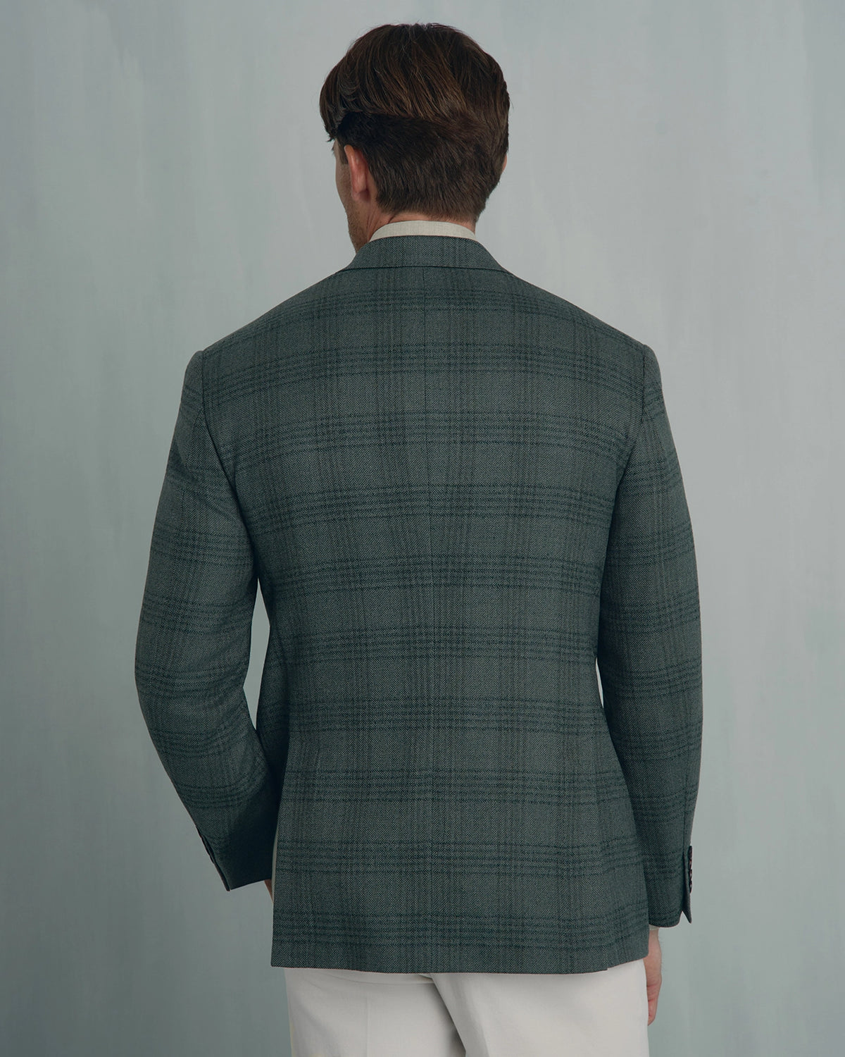 Linate Saxony Wool Check Jacket - Linate Saxony Wool Check Jacket Sage