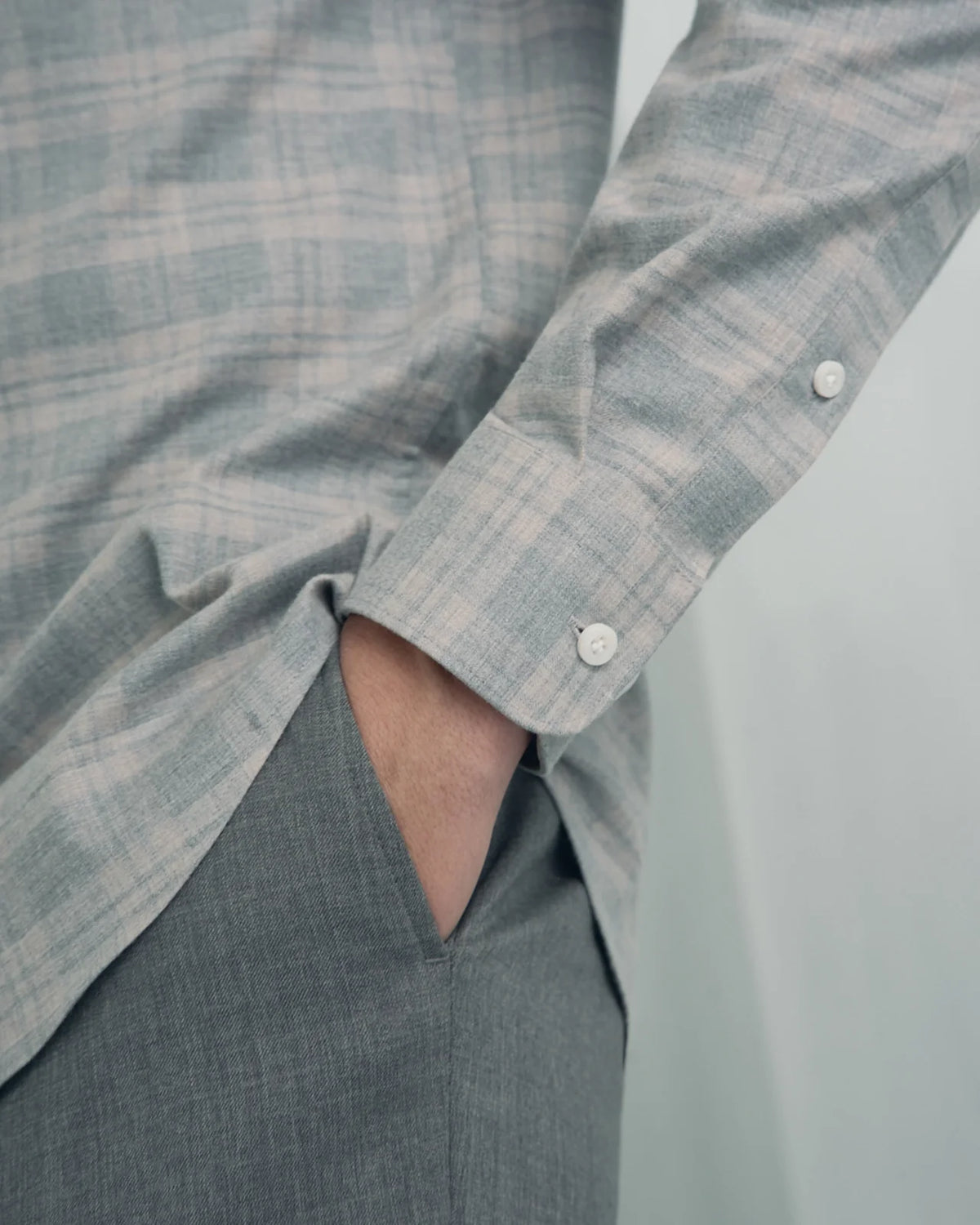 Performance Cotton Everyday Shirt - Performance Cotton Everyday Shirt Grey Melange Check