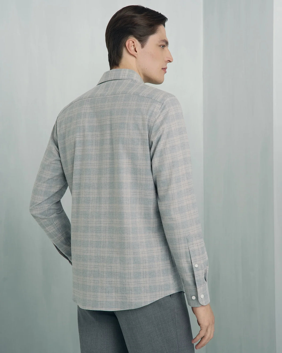 Performance Cotton Everyday Shirt - Performance Cotton Everyday Shirt Grey Melange Check