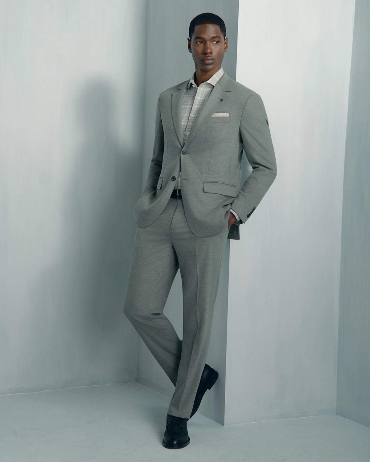 Performance Cotton Everyday Shirt - Performance Cotton Everyday Shirt Sage Melange Check