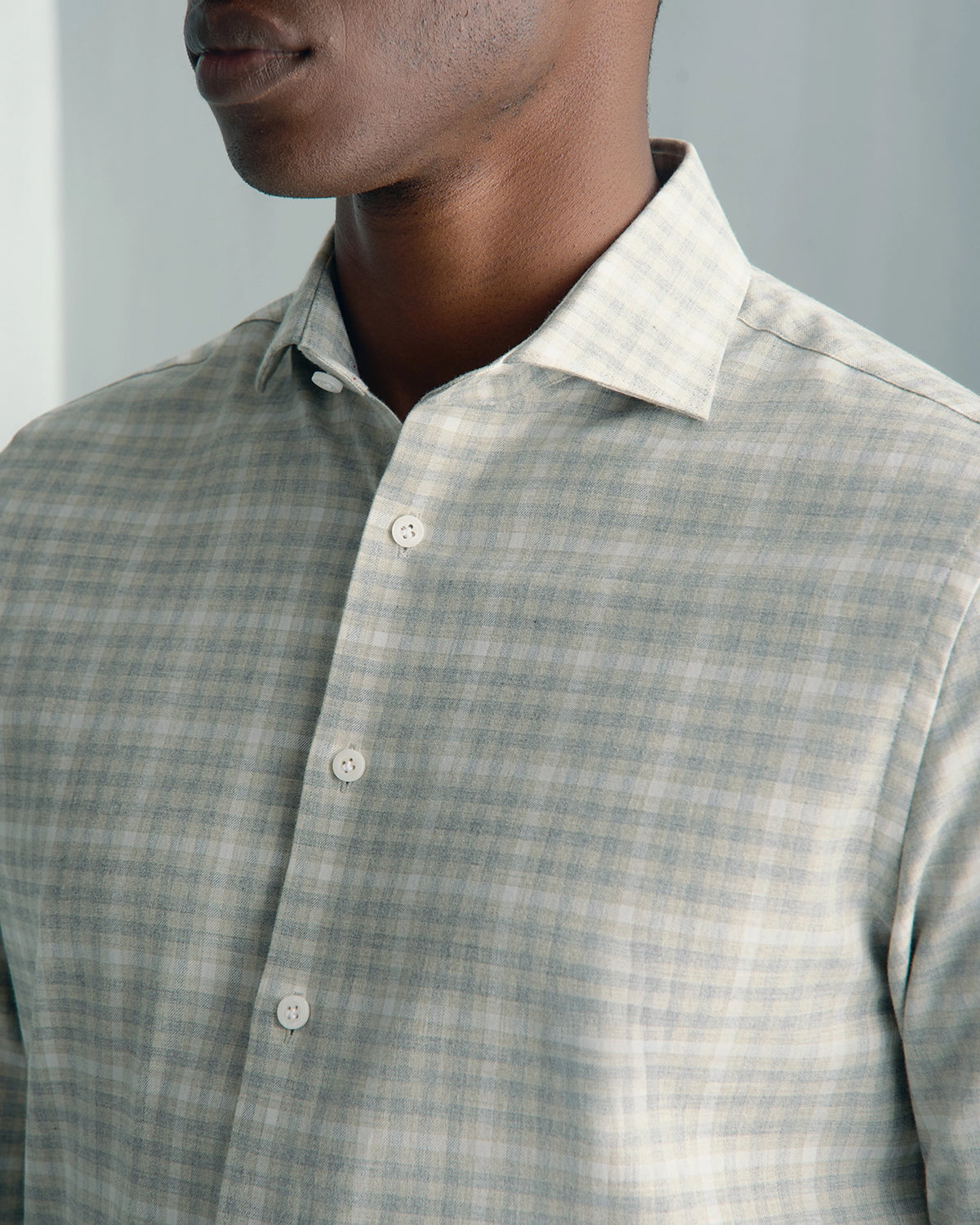 Performance Cotton Everyday Shirt - Performance Cotton Everyday Shirt Sage Melange Check