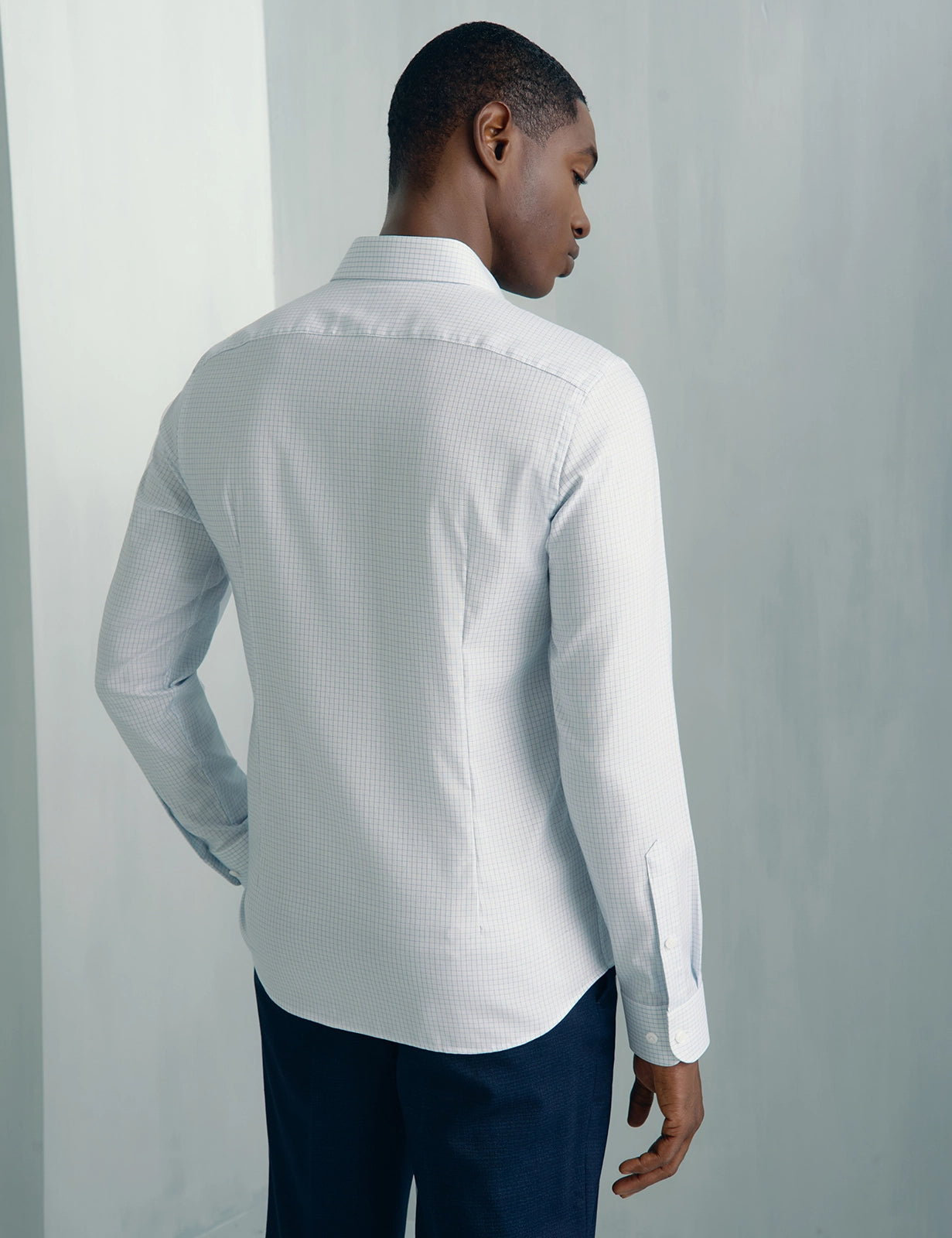 Performance Cotton Everyday Shirt - Performance Cotton Everyday Shirt Light Blue Check