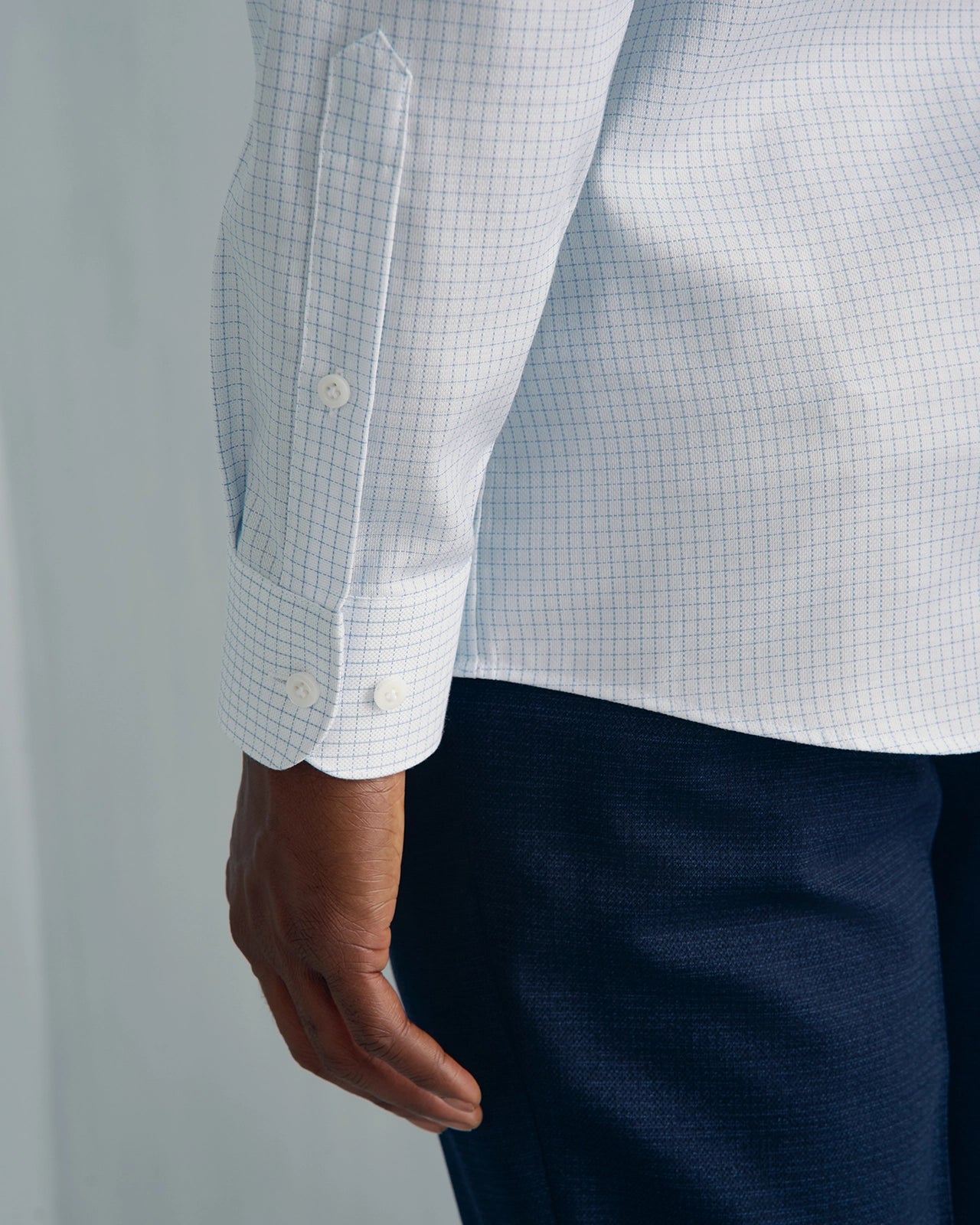 Performance Cotton Everyday Shirt - Performance Cotton Everyday Shirt Light Blue Check