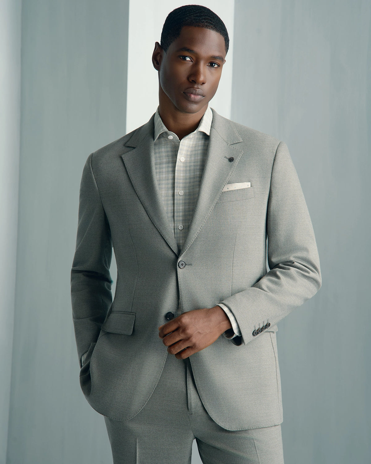 Malpensa Wool Cashmere Suit - Malpensa Wool Cashmere Suit Sage