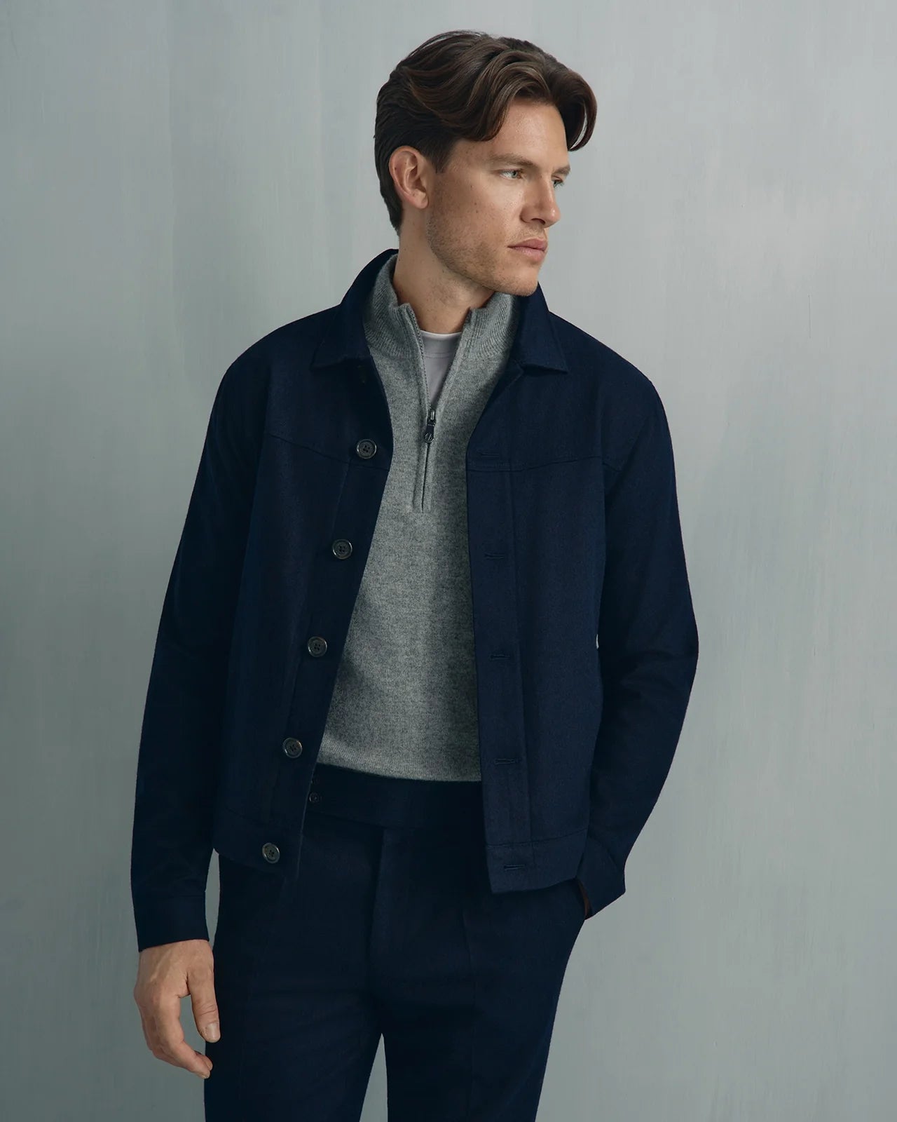 Chamonix Cashmere 1/4 Zip - Chamonix Cashmere 1/4 Zip Grey