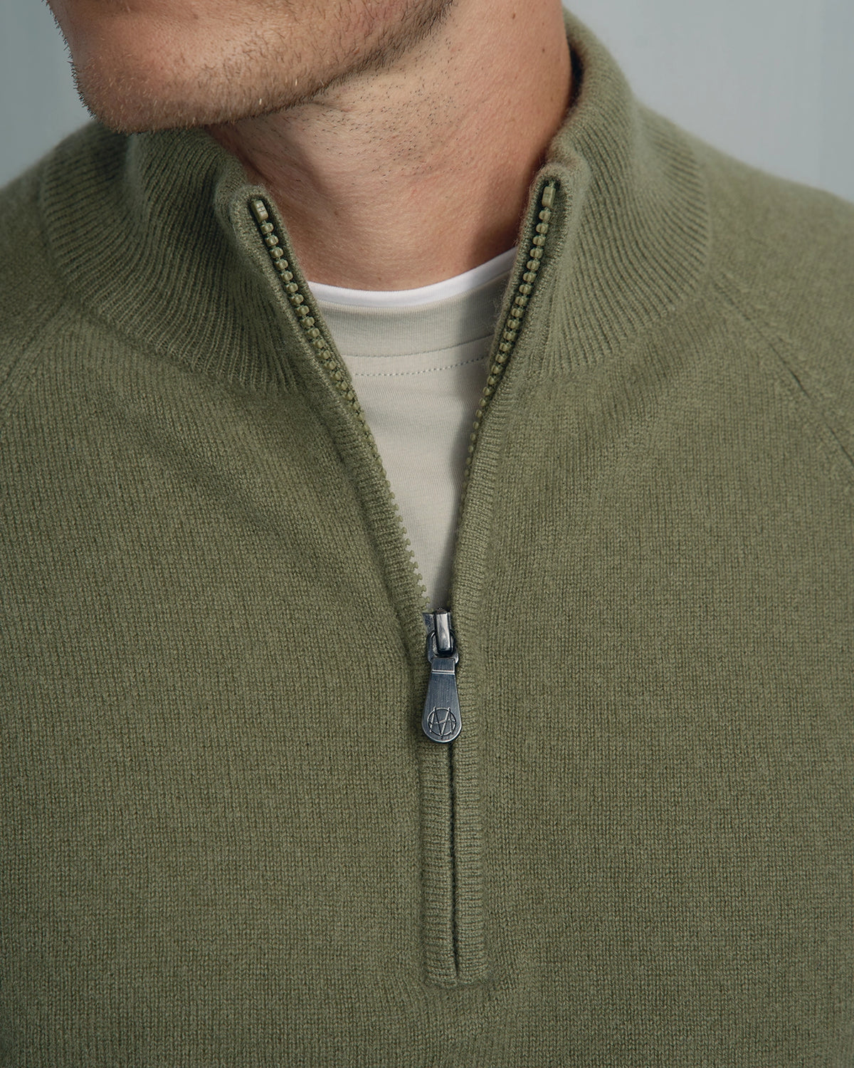 Chamonix Cashmere 1/4 Zip - Chamonix Cashmere 1/4 Zip Sage