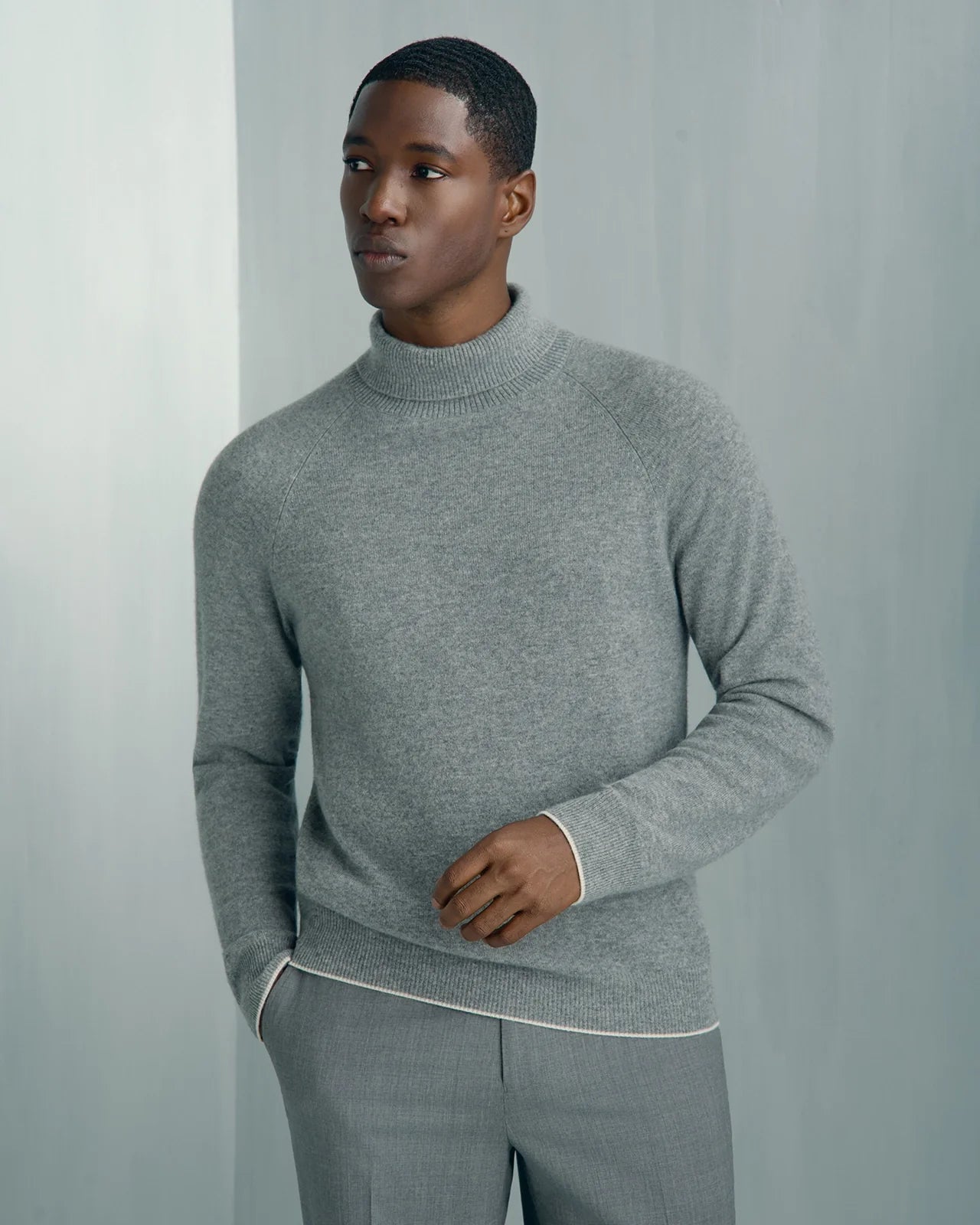 For general description, go to 'Main Product Description' region - Chamonix Cashmere Turtleneck - Chamonix Cashmere Turtleneck Grey