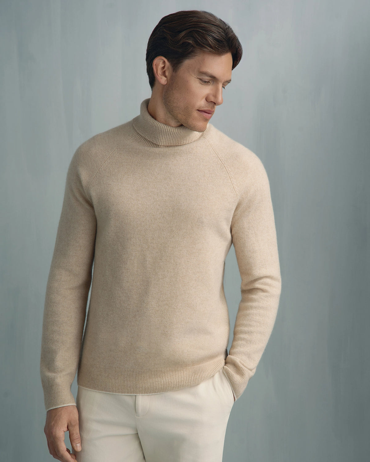 Chamonix Cashmere Turtleneck - Chamonix Cashmere Turtleneck Htr Cream