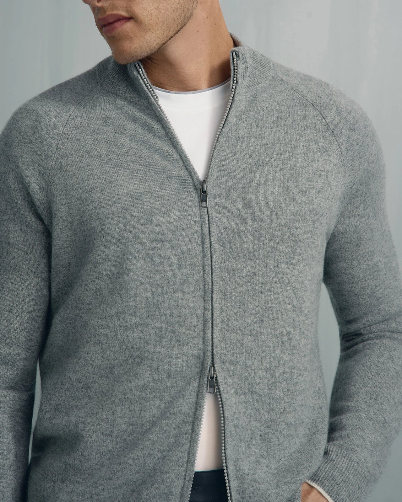 Chamonix Cashmere Full Zip - Chamonix Cashmere Full Zip Grey
