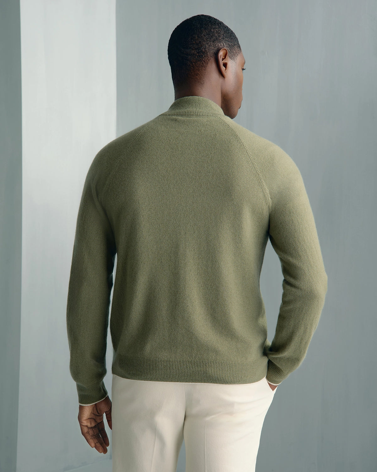 Chamonix Cashmere Full Zip - Chamonix Cashmere Full Zip Sage