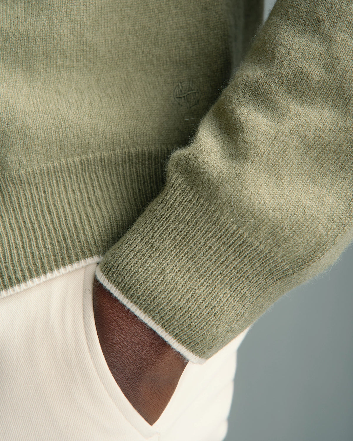 Chamonix Cashmere Full Zip - Chamonix Cashmere Full Zip Sage