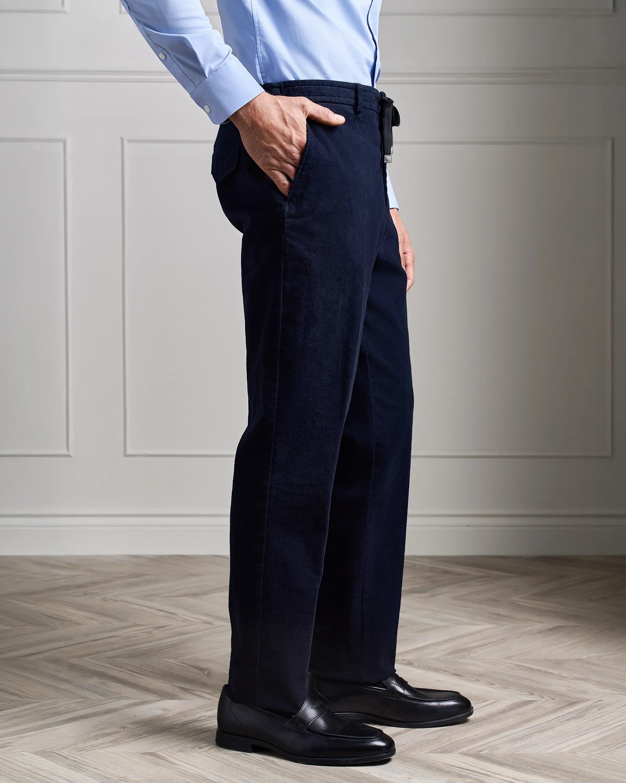 Como Moleskin Chino - Como Moleskin Chino Navy