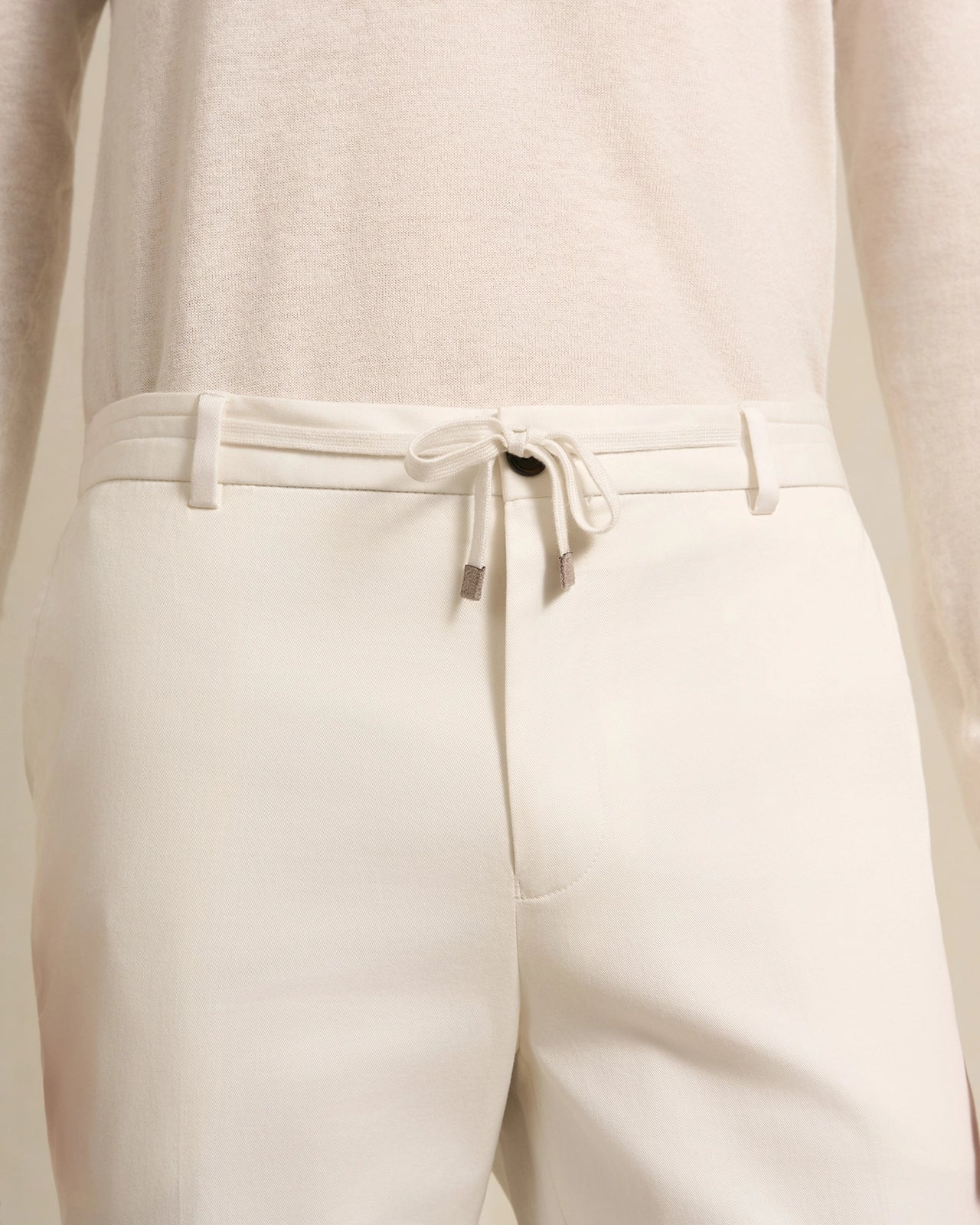 Como Pima Cotton Chino - Como Pima Cotton Chino White