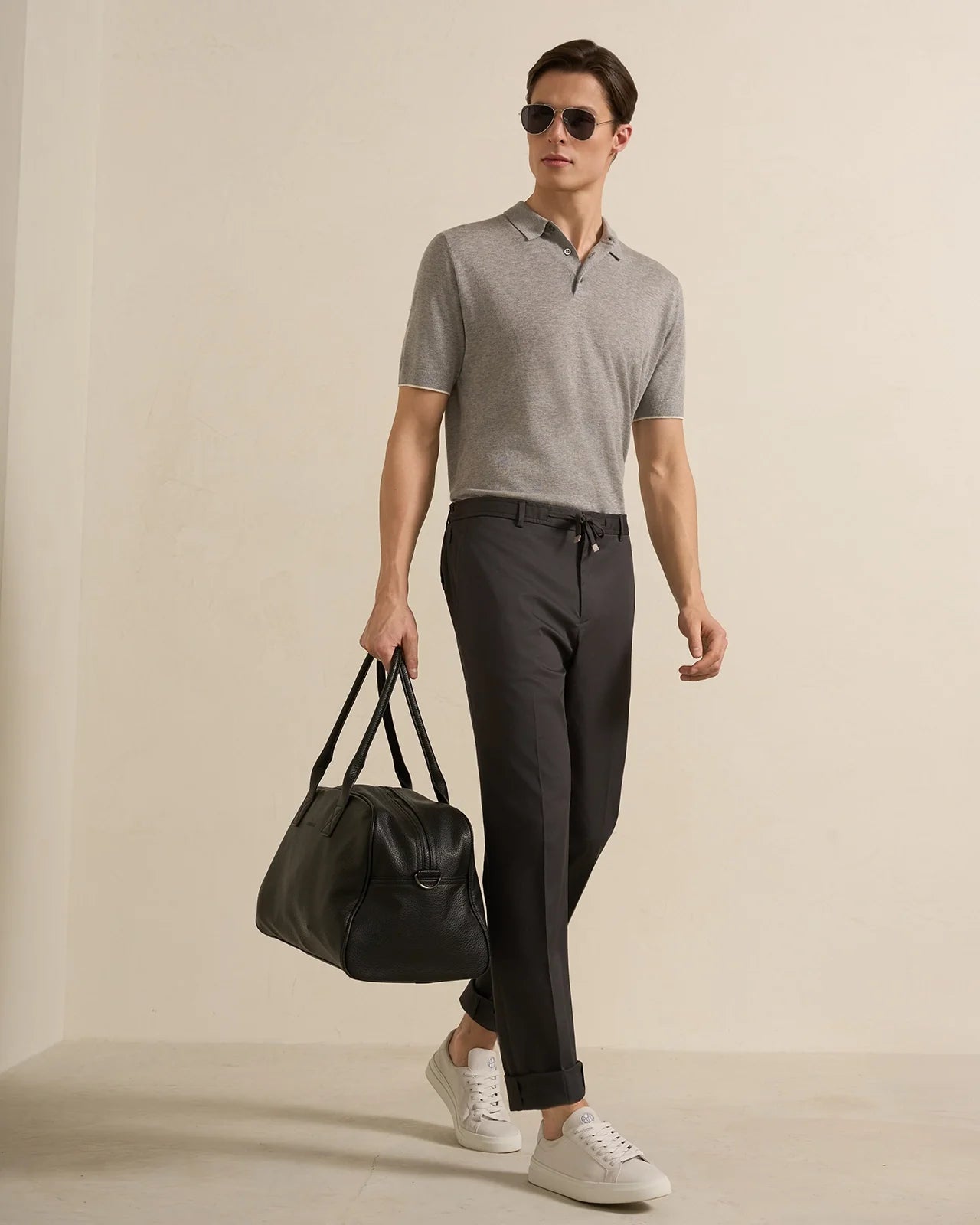 Como Pima Cotton Chino - Como Pima Cotton Chino Dark Grey