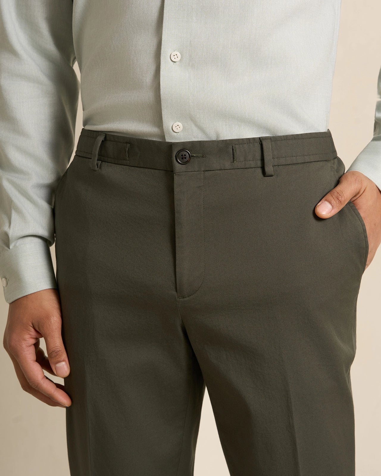 Como Pima Cotton Chino - Como Pima Cotton Chino Olive