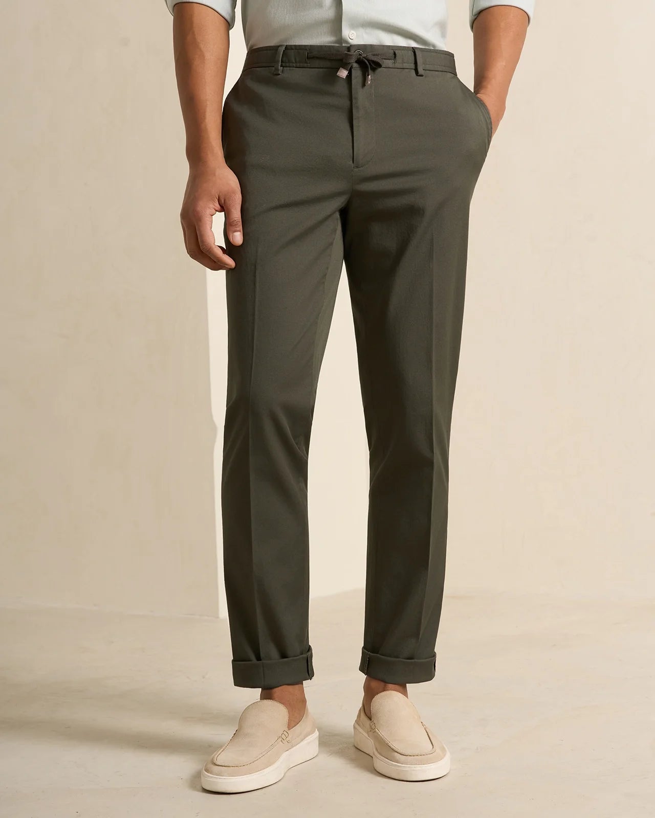 Como Pima Cotton Chino - Como Pima Cotton Chino Olive
