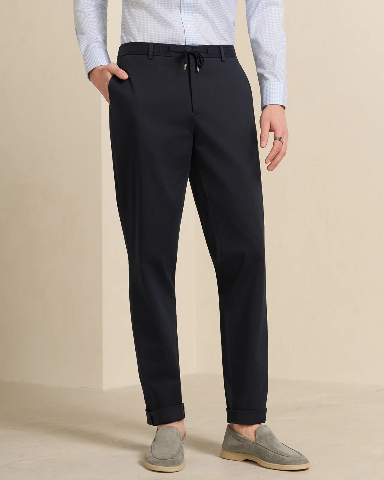 Como Pima Cotton Chino - Como Pima Cotton Chino Navy