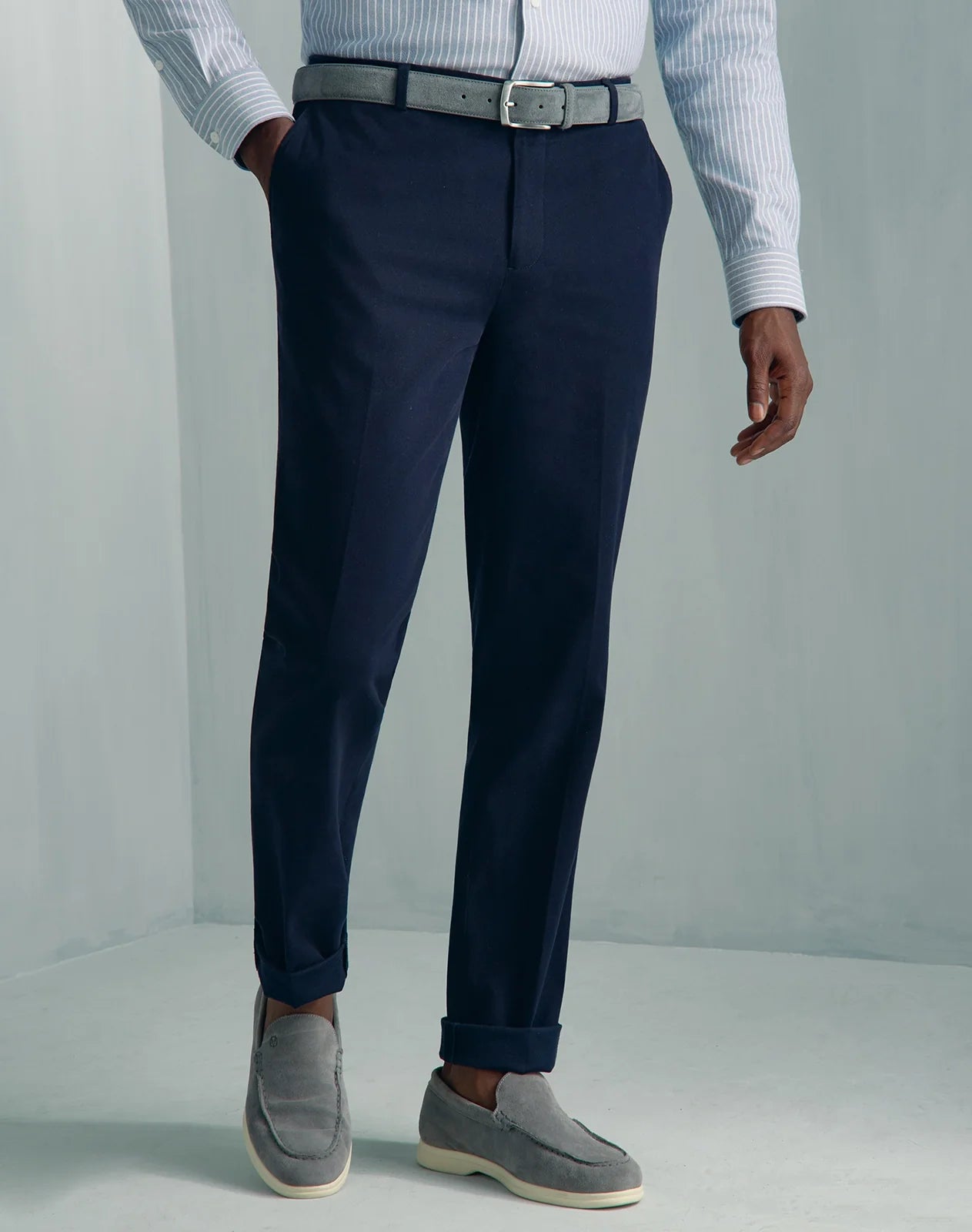 Como Cotton Cashmere Chino - Como Cotton Cashmere Chino Navy