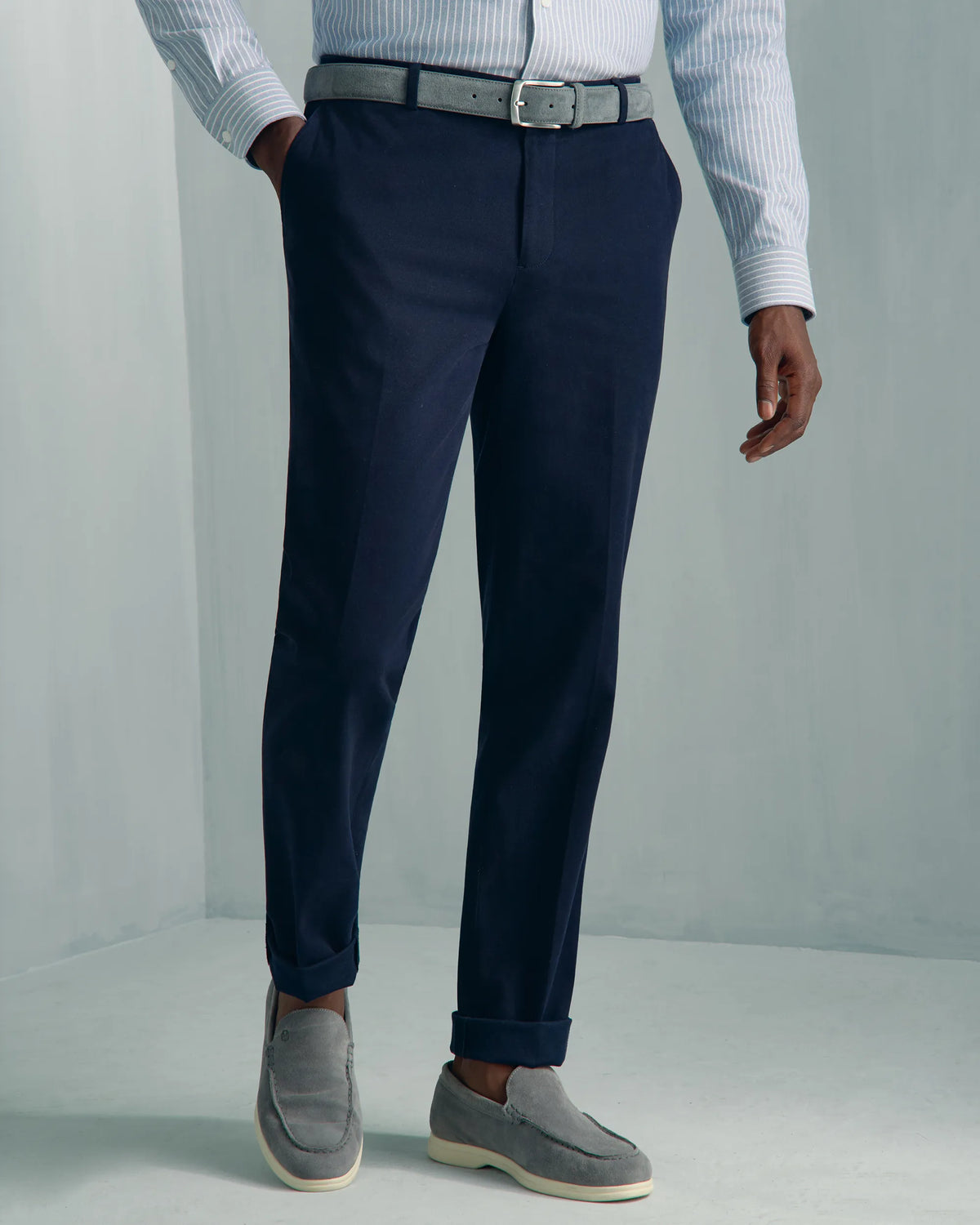 Como Cotton Cashmere Chino - Como Cotton Cashmere Chino Navy