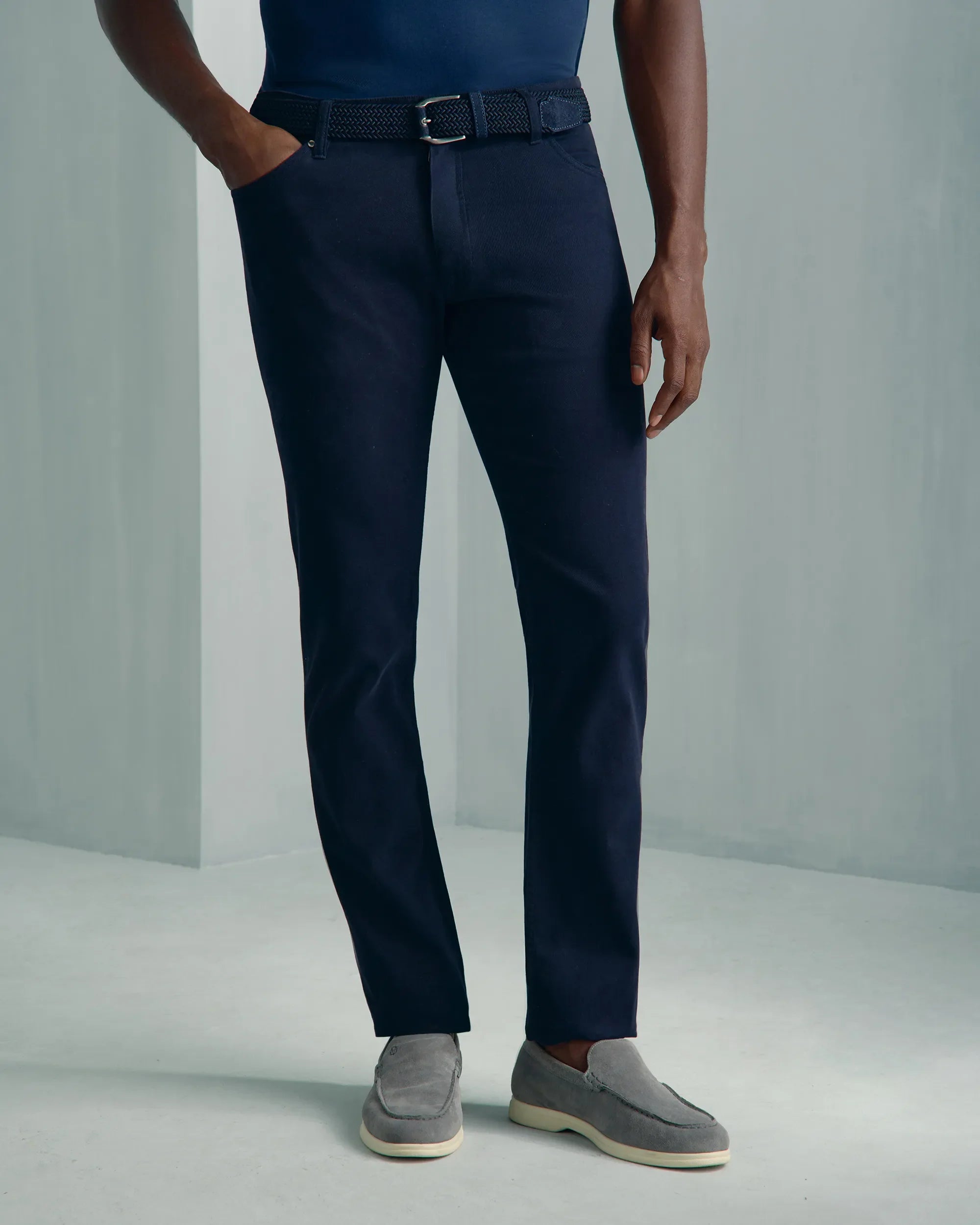 For general description, go to 'Main Product Description' region - Marseille Cotton Cashmere Pant - Marseille Cotton Cashmere Pant Navy
