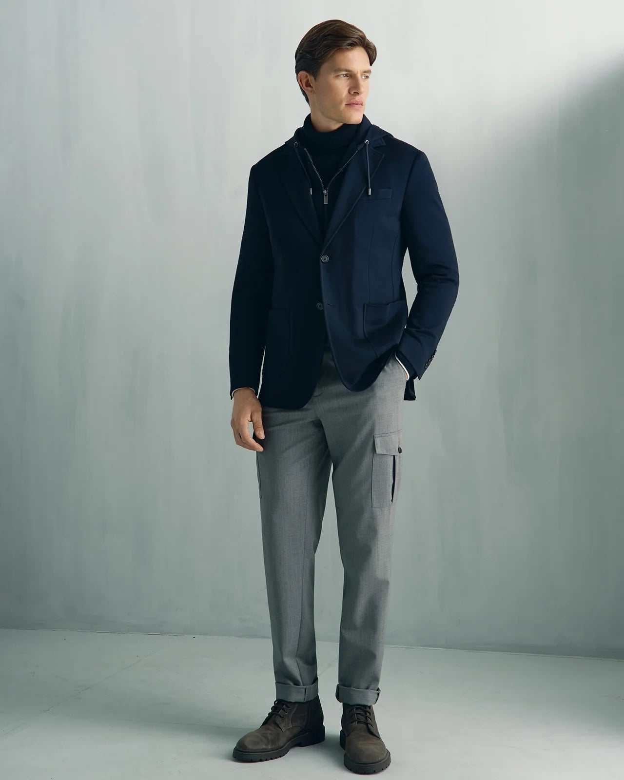 Como Wool Cargo Pant - Como Wool Cargo Pant Grey