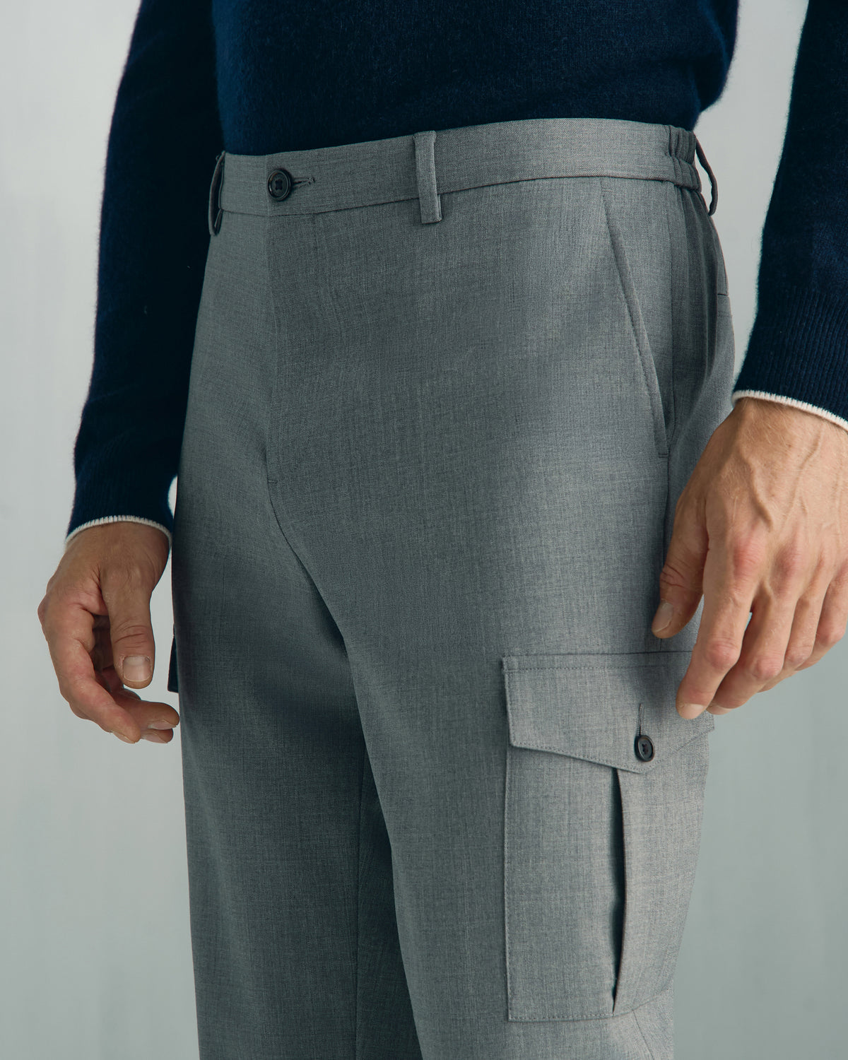 Como Wool Cargo Pant - Como Wool Cargo Pant Grey