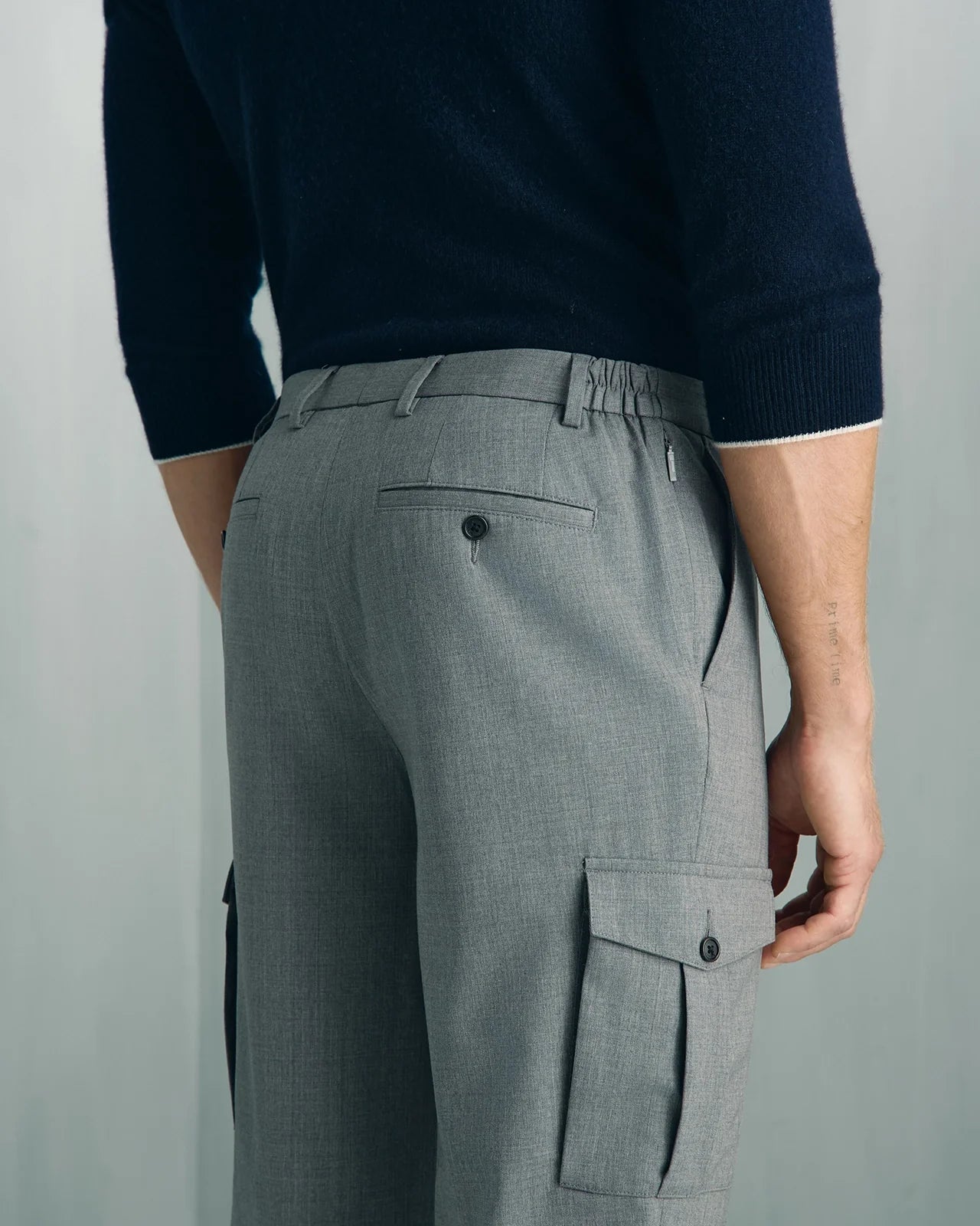 Como Wool Cargo Pant - Como Wool Cargo Pant Grey