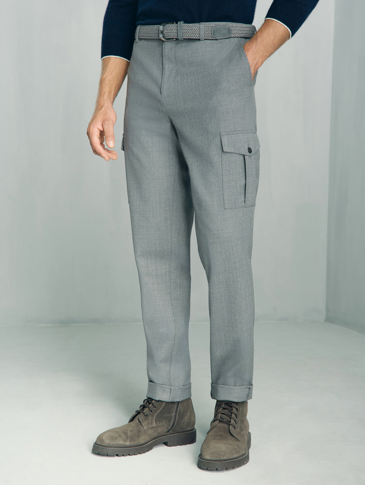 Como Wool Cargo Pant - Como Wool Cargo Pant Grey