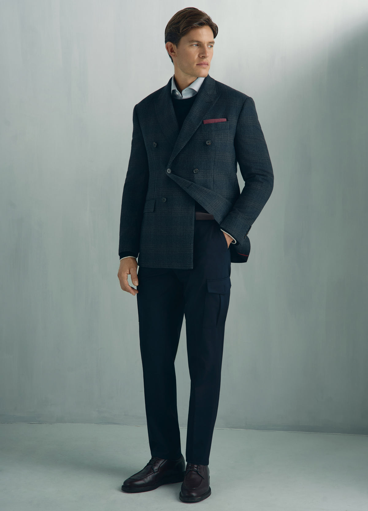 Como Wool Cargo Pant - Como Wool Cargo Pant Navy
