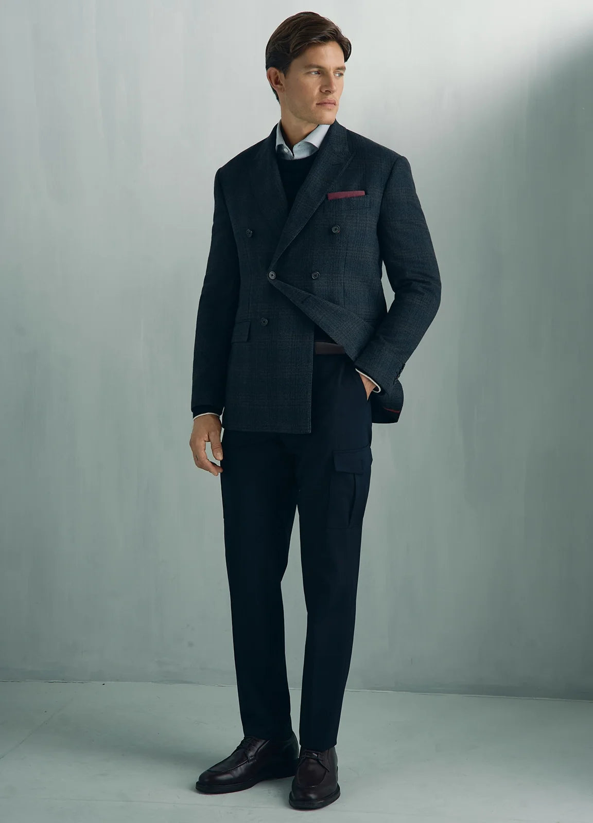 For general description, go to 'Main Product Description' region - Como Wool Cargo Pant - Como Wool Cargo Pant Navy