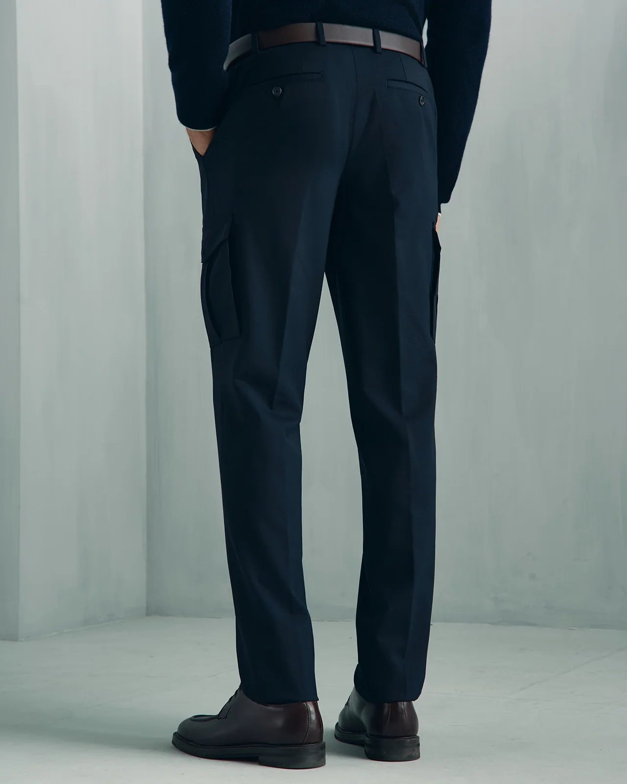 Como Wool Cargo Pant - Como Wool Cargo Pant Navy