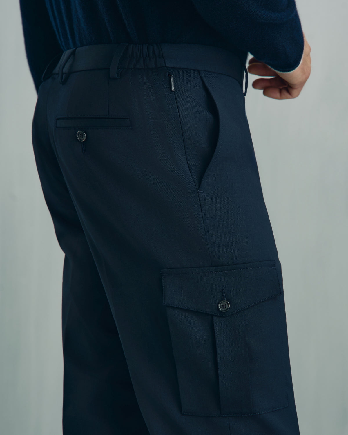 Como Wool Cargo Pant - Como Wool Cargo Pant Navy