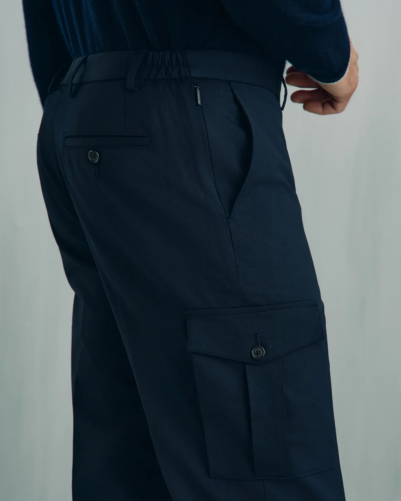 Como Wool Cargo Pant - Como Wool Cargo Pant Navy