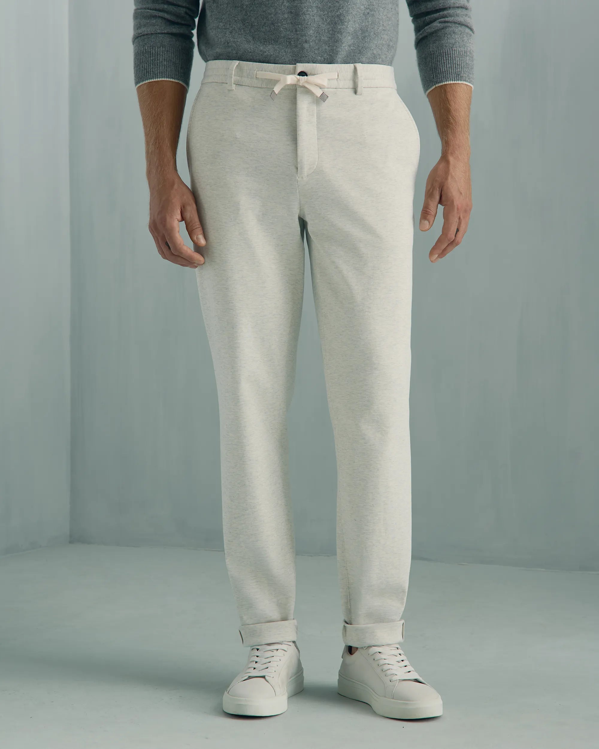 For general description, go to 'Main Product Description' region - Como Cotton Nylon Knit Pant - Como Cotton Nylon Knit Pant Melange Cream