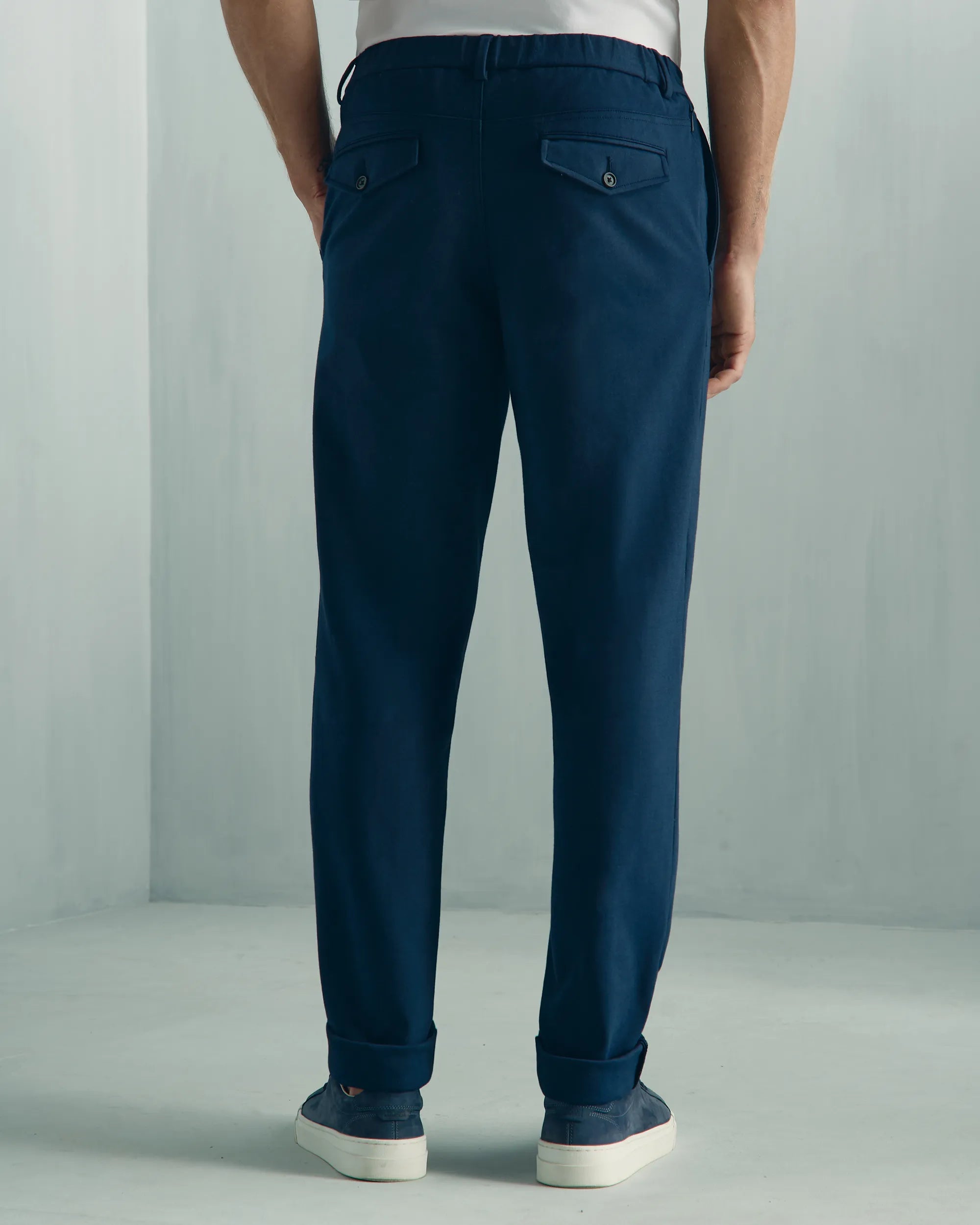 Como Cotton Nylon Knit Pant - Como Cotton Nylon Knit Pant Navy