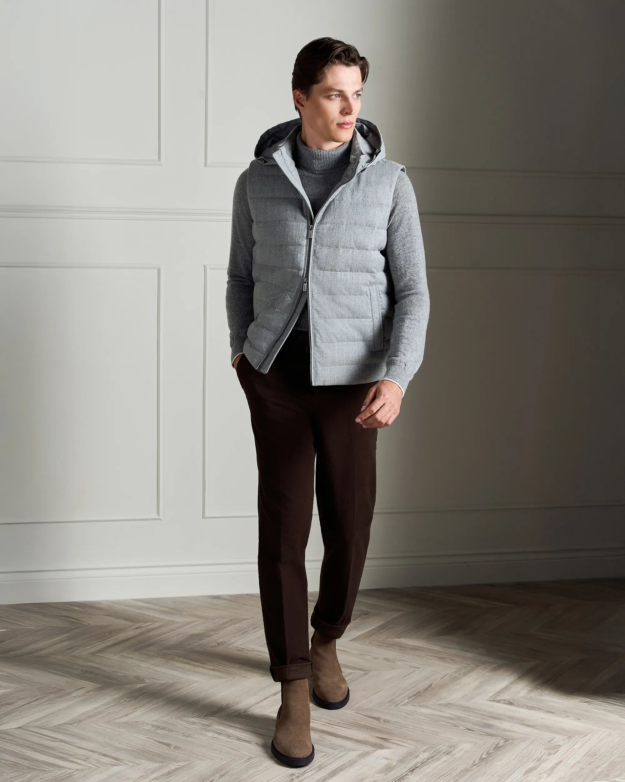 St Moritz Wool Vest - St Moritz Wool Vest Light Grey