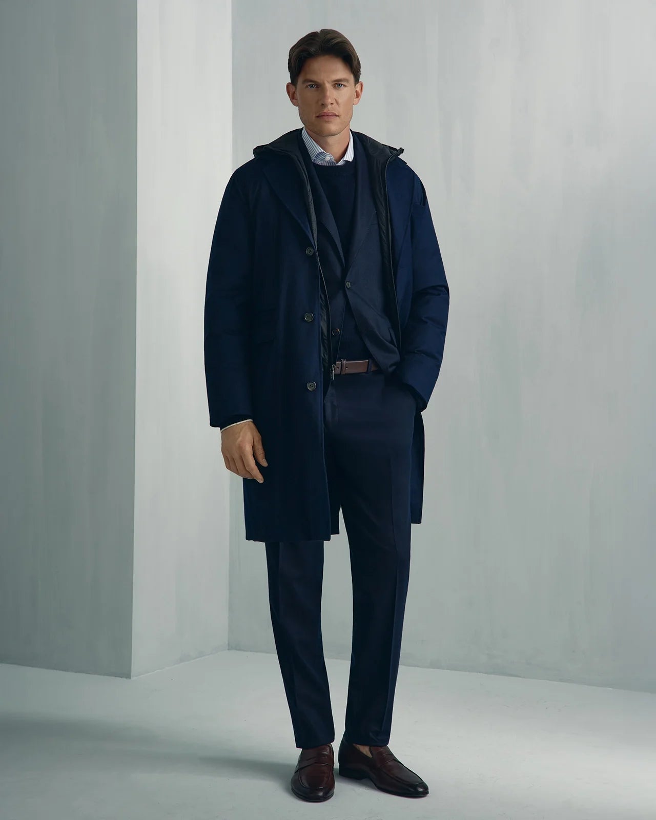 For general description, go to 'Main Product Description' region - St. Moritz Overcoat - St. Moritz Overcoat Navy