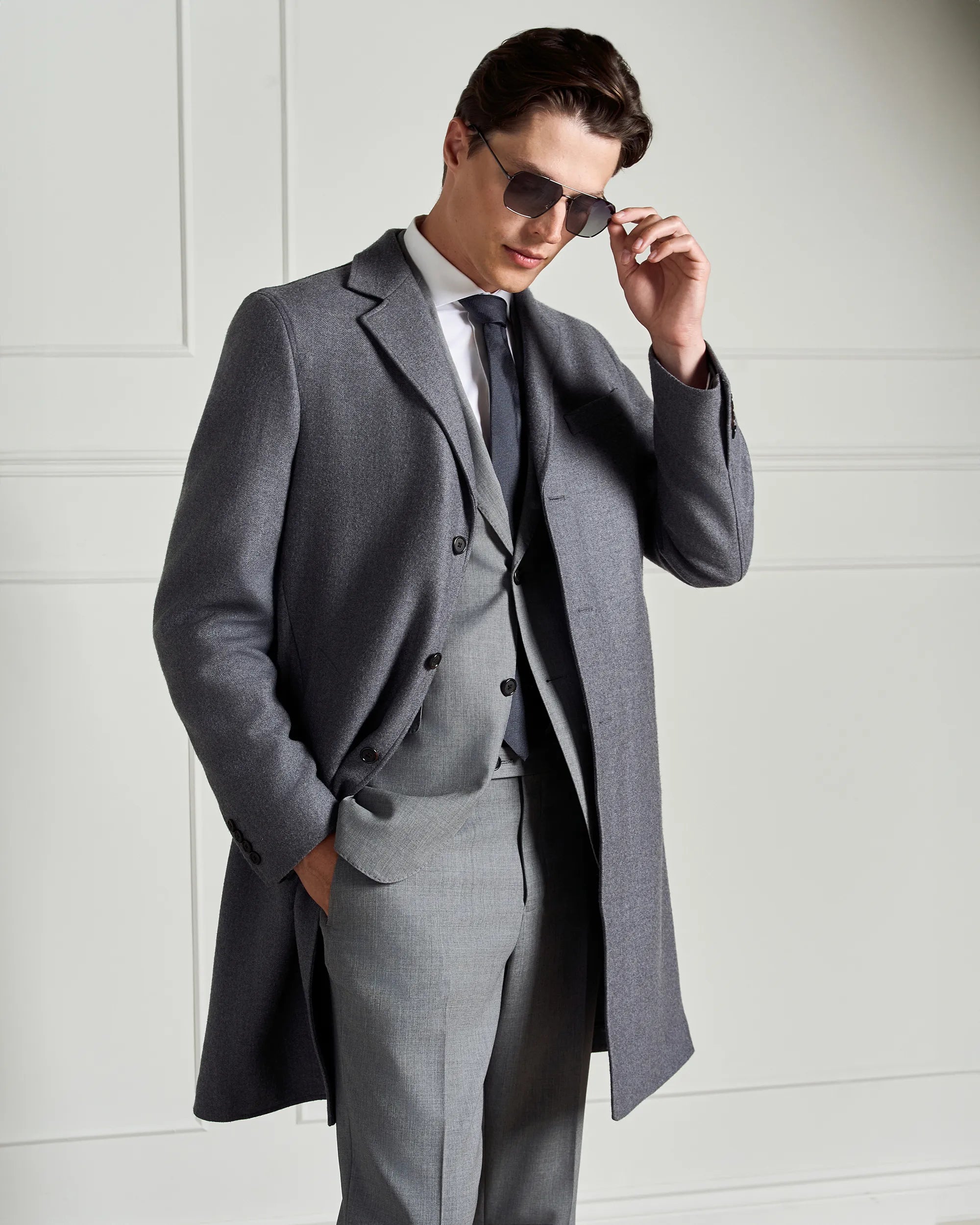 Milano Wool Overcoat - Milano Wool Overcoat Grey