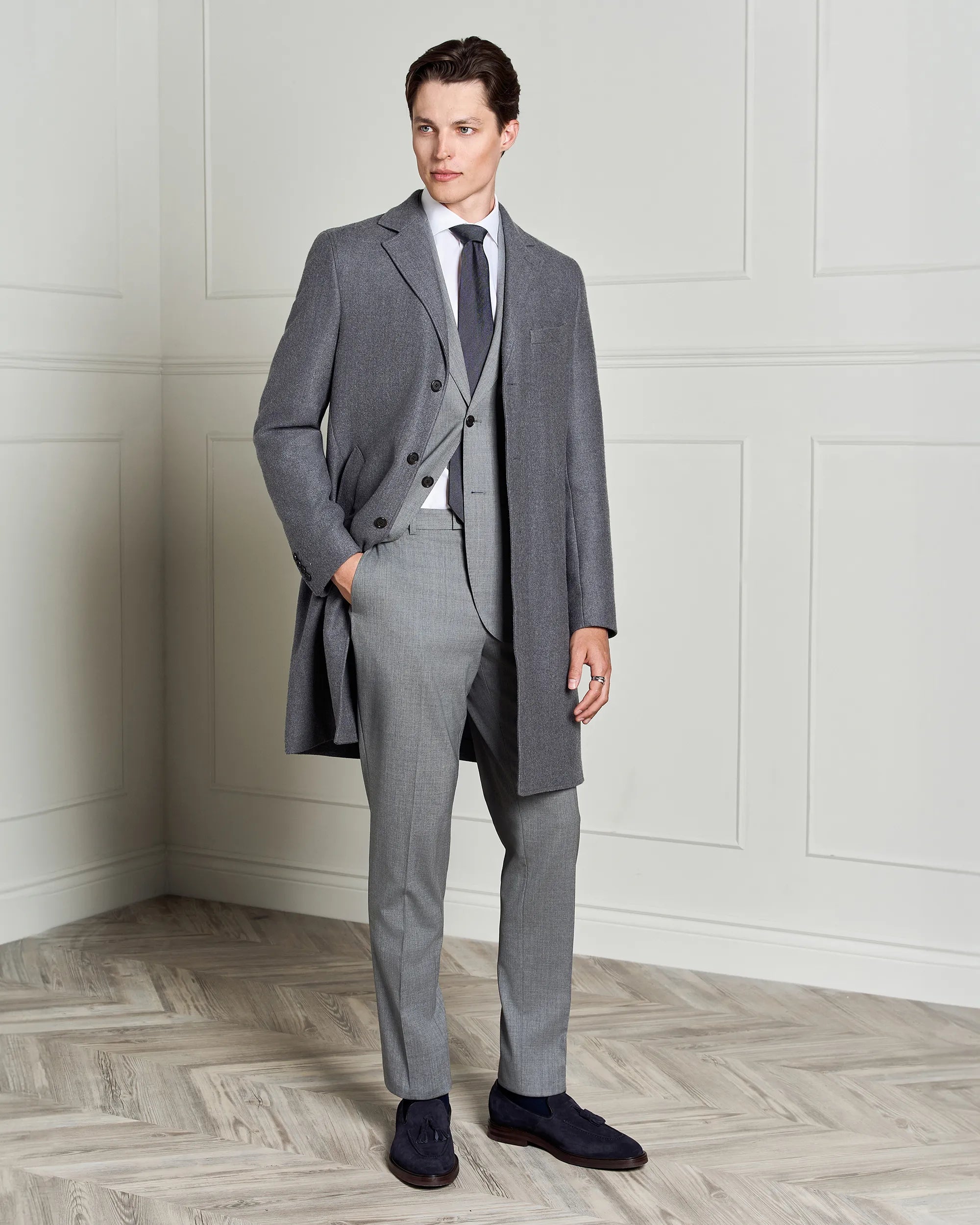 Milano Wool Overcoat - Milano Wool Overcoat Grey