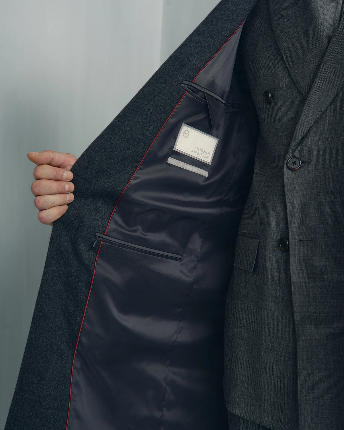Milano Wool Mohair Overcoat - Milano Wool Mohair Overcoat Charcoal