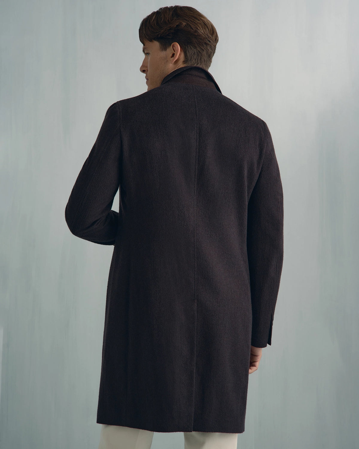 Milano Wool Mohair Overcoat - Milano Wool Mohair Overcoat Dark Merlot
