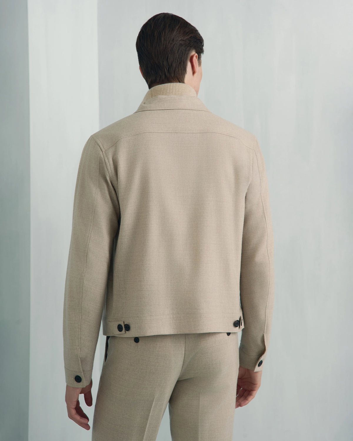 Vaughan Wool Cashmere Jacket - Vaughan Wool Cashmere Jacket Cream