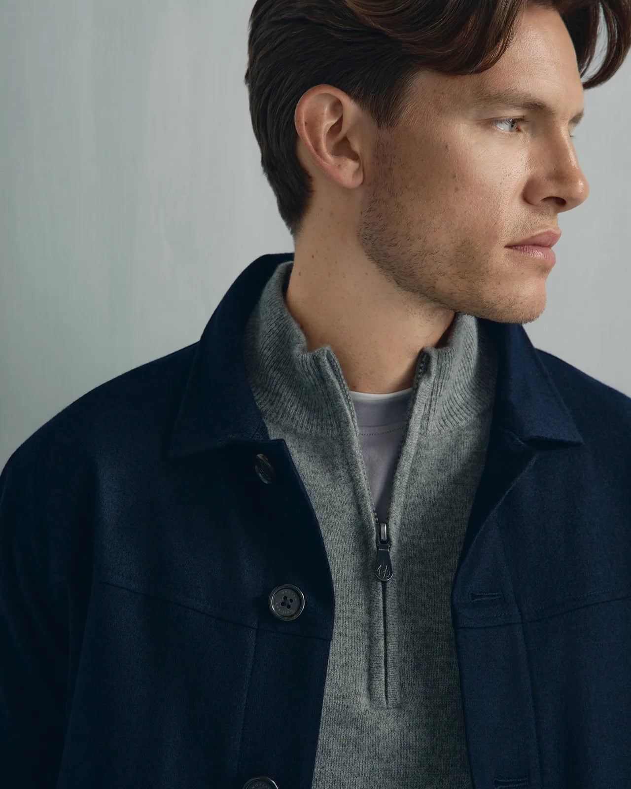 Vaughan Wool Cashmere Jacket - Vaughan Wool Cashmere Jacket Navy