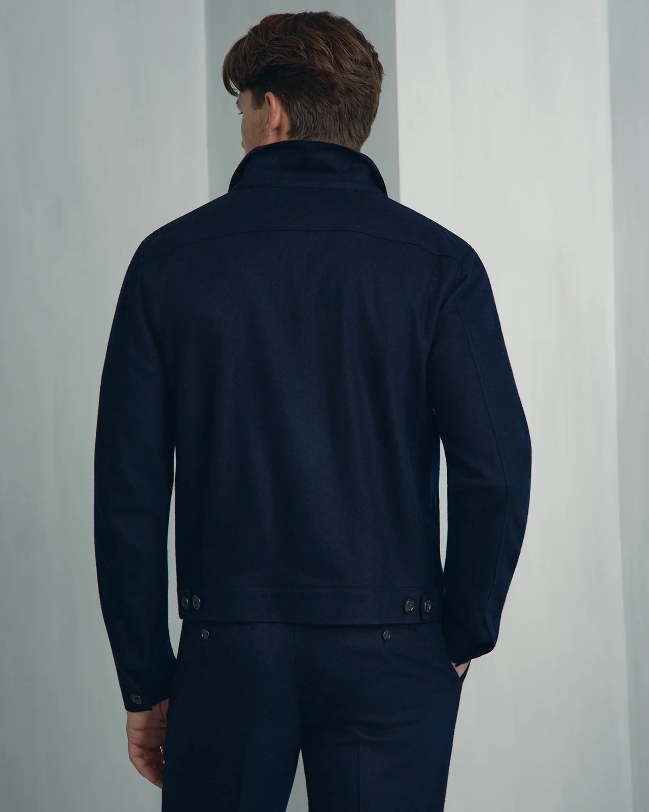Vaughan Wool Cashmere Jacket - Vaughan Wool Cashmere Jacket Navy