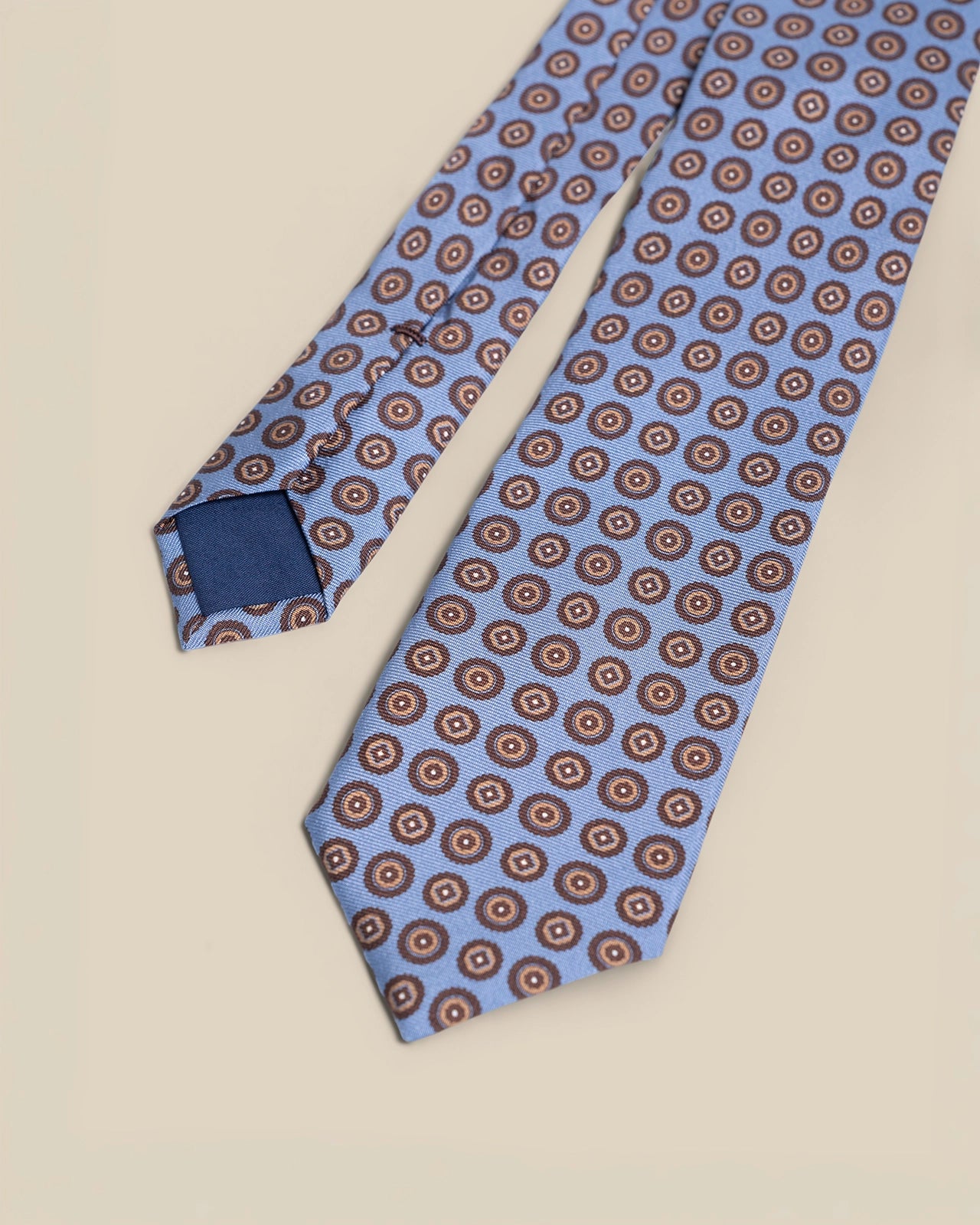 Silk Tie - Silk Tie Blue Medallion