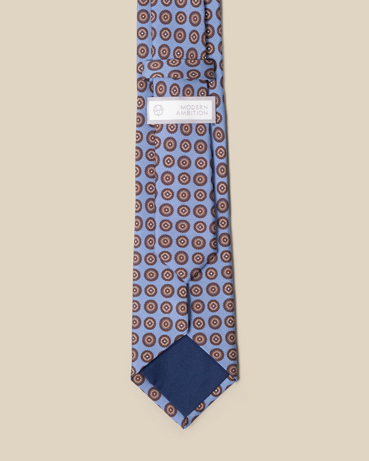 Silk Tie - Silk Tie Blue Medallion
