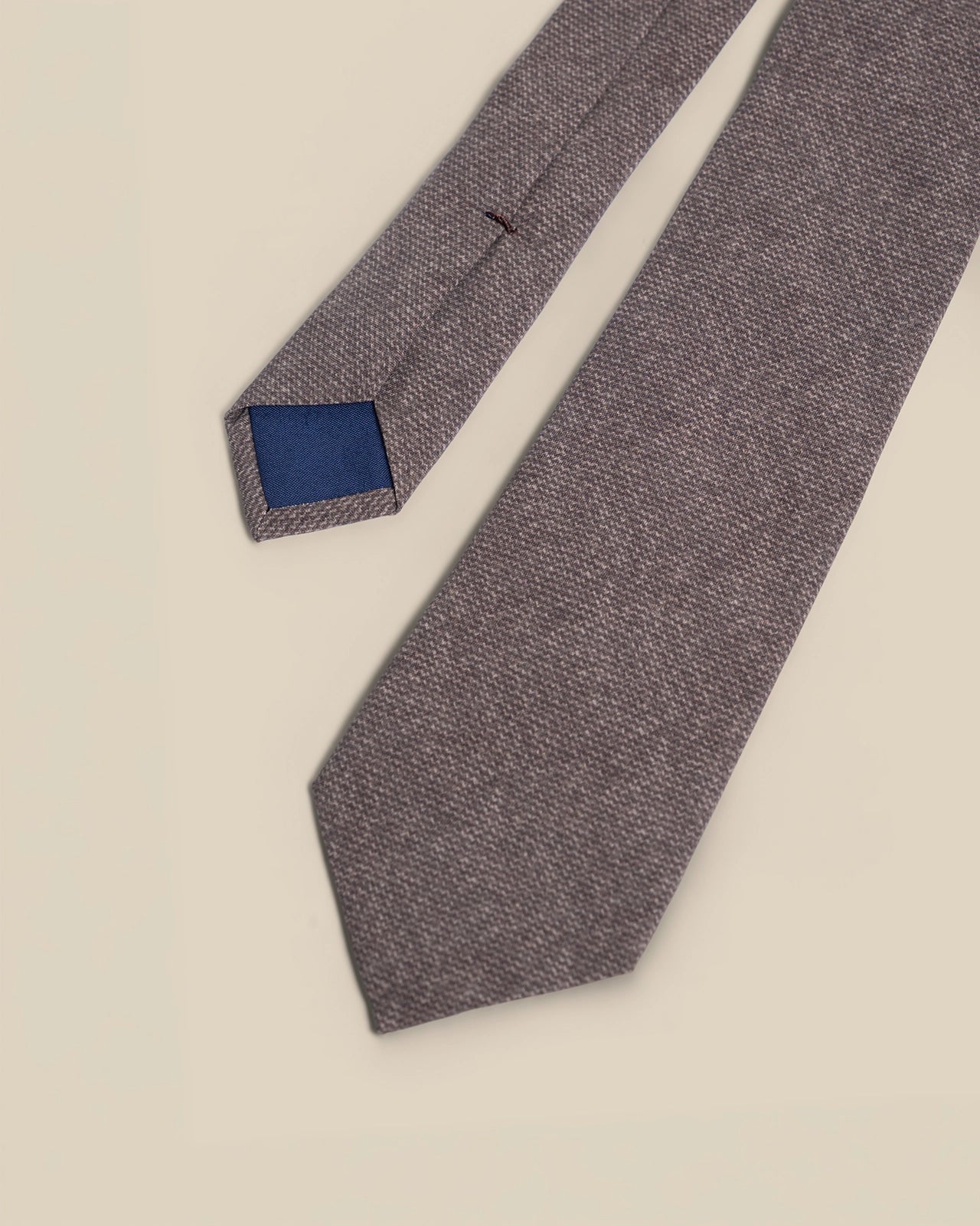 Silk Tie - Silk Tie Brown Texture Print
