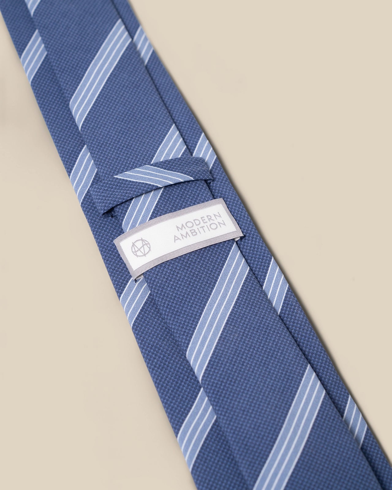 Silk Tie - Silk Tie Blue Bar Stripe