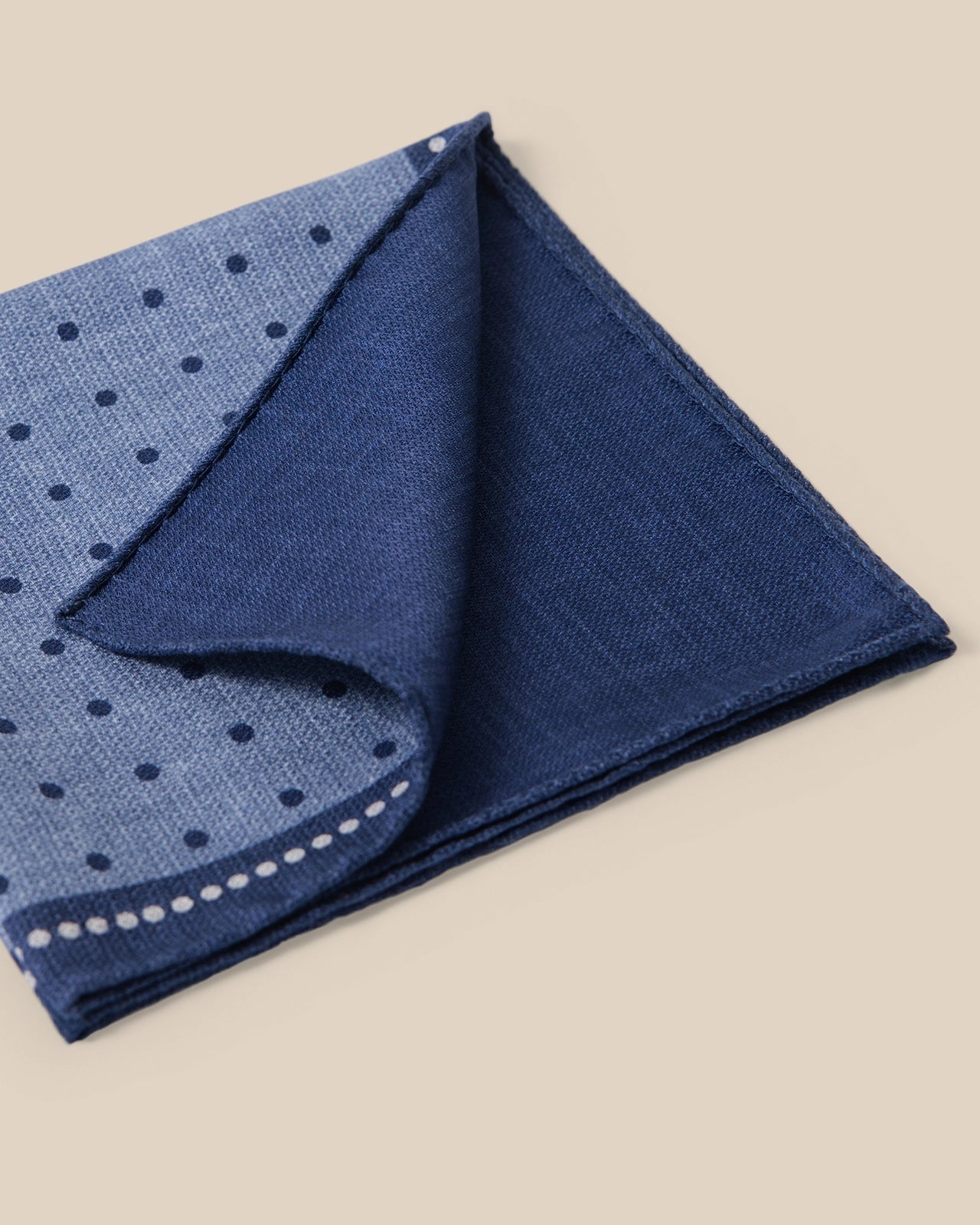 Silk Pocket Square - Silk Pocket Square Chambray Pin Dot